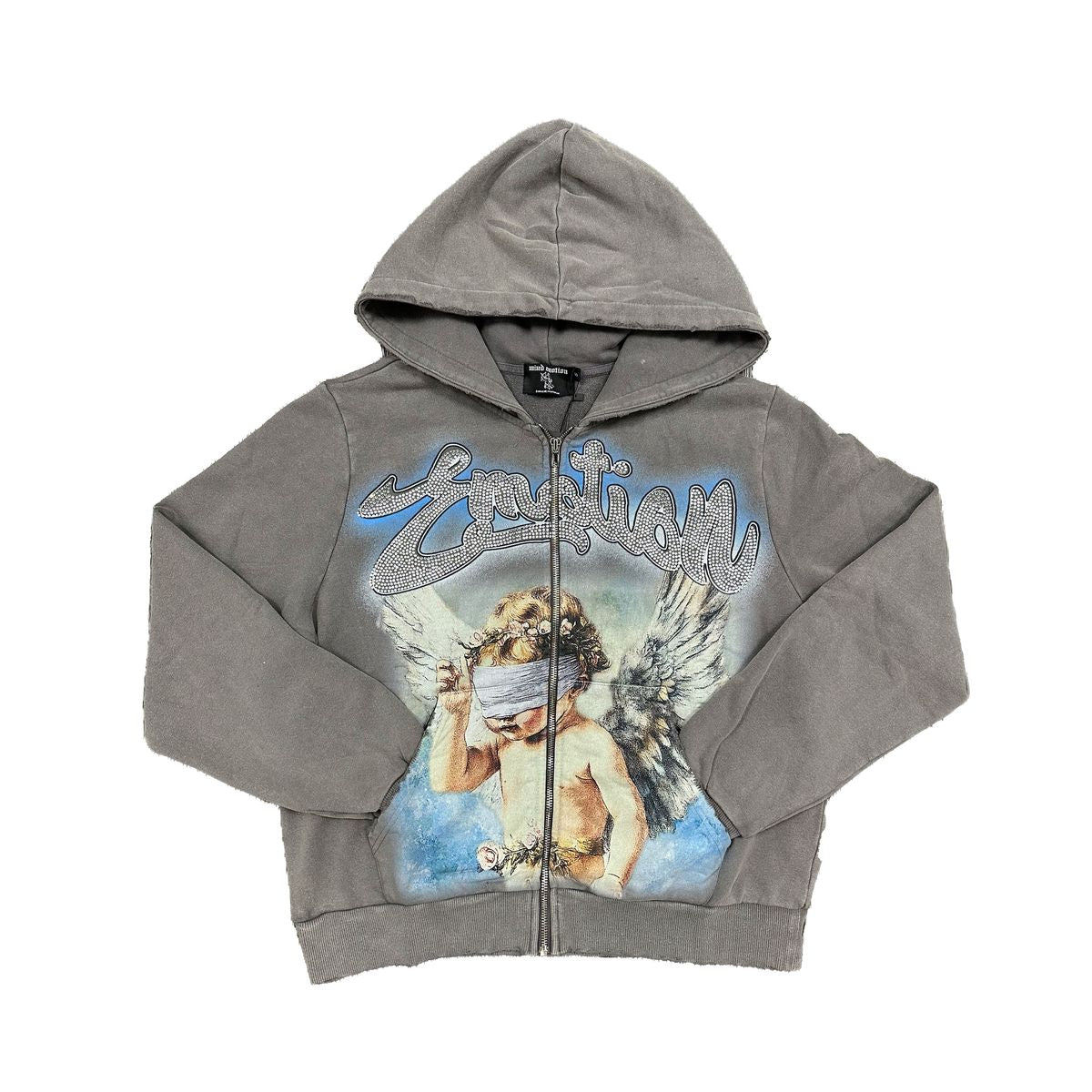 Mixed Emotions Hoodie - Hoody Angel Rhinestone