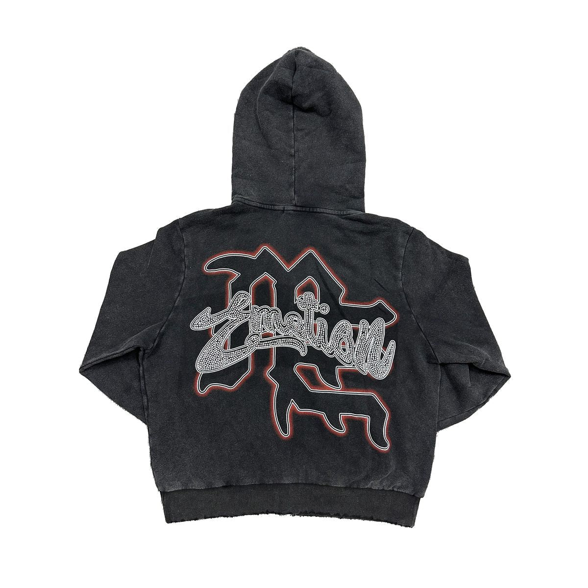 Mixed Emotions Hoodie - Angel Rhinestone