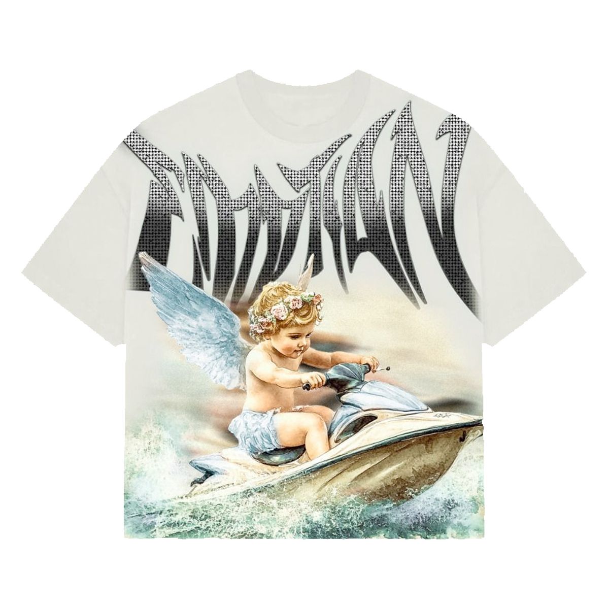 Mixed Emotions Shirt - Jetski Rhinestone Cream