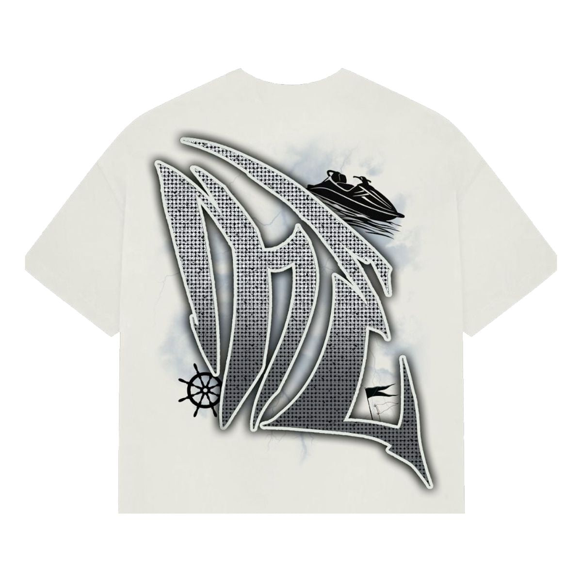 Mixed Emotions Shirt - Jetski Rhinestone Cream